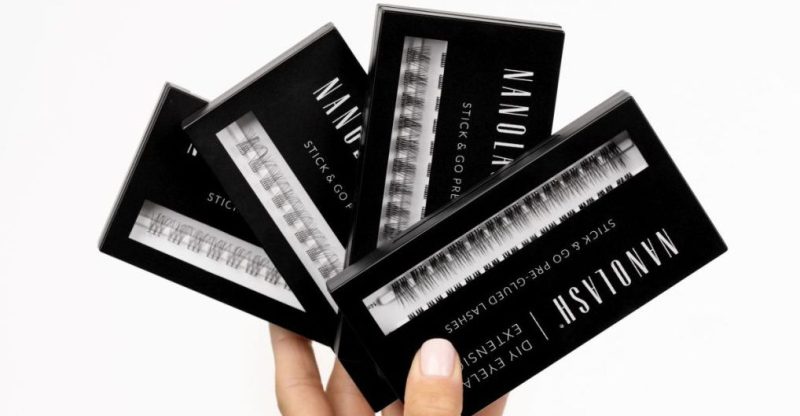 selvklebende falske øyevipper nanolash